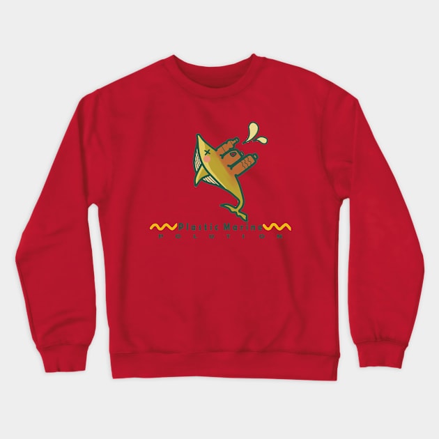 Plastic Marine Polution Crewneck Sweatshirt by felalfians